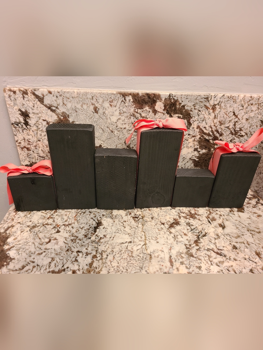 Spring Decorative Block Set with Pink Ribbon - Picture 2 of 7